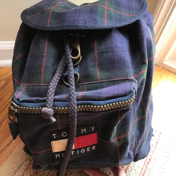 Tommy Hilfiger Handbags - 🇺🇸VINTAGE RARE Tommy Hilfiger Plaid Backpay